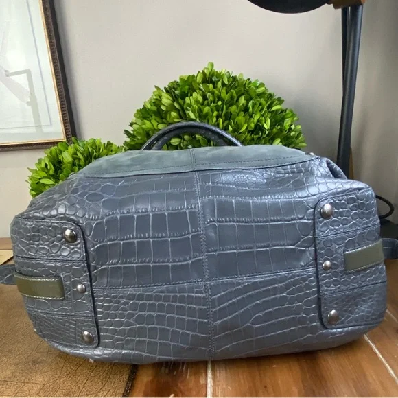 Coach Rare Sadie Exotic Croc Embossed and Suede Large Satchel - Picture 14 of 17